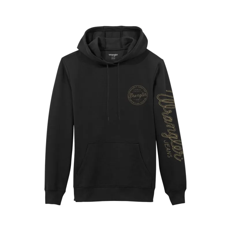 Wrangler Men's Regular Fit Logo Script Hoodie sold by Work World