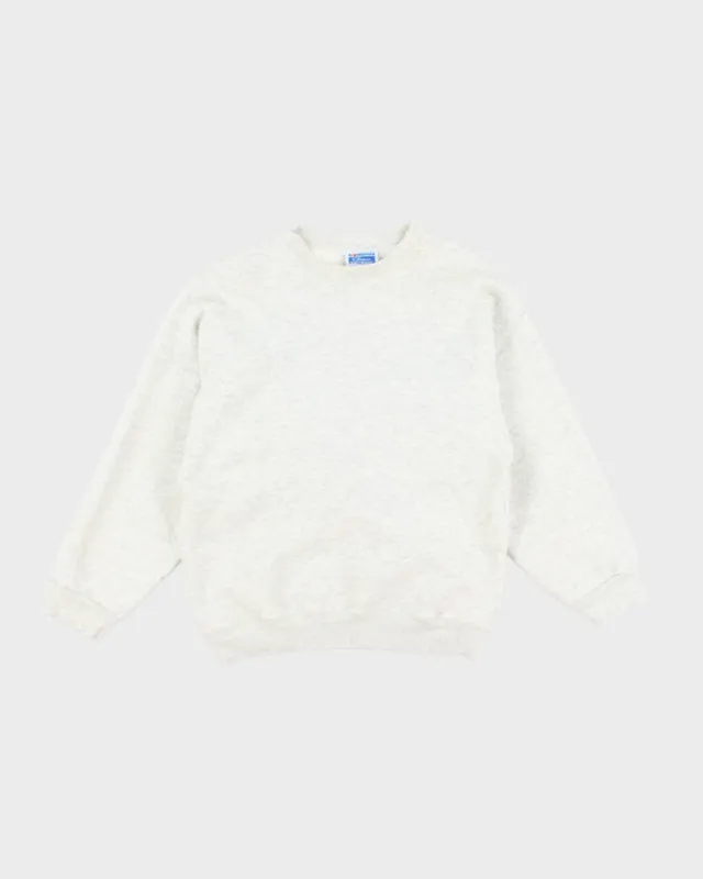 Vintage 90's Hanes Blank Heavyweight Sweatshirt - L sold by Rokit