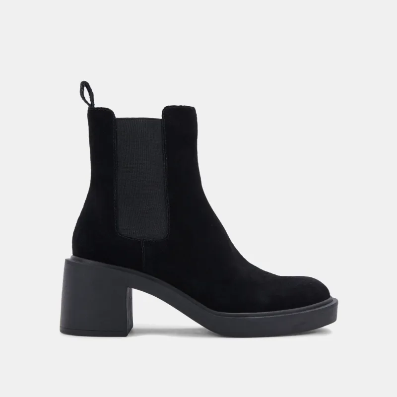 GUNNER BOOTIES BLACK SUEDE - re:vita sold by Dolce Vita