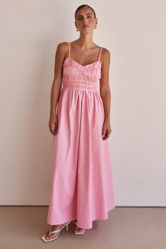 Zeno Maxi Dress (Pink) sold by Runway Scout
