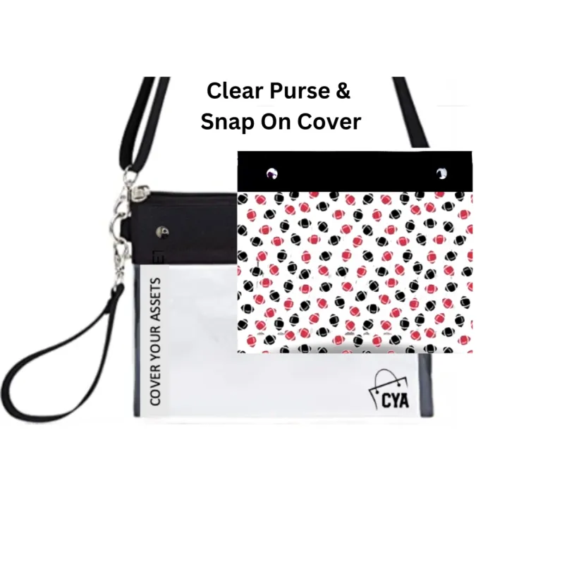 Red & Black Toss - Wide - Purse & Cover sold by CYA - Cover Your Assets