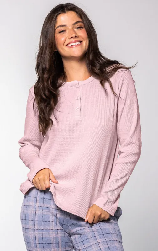 Comfort Knit Long Sleeve Shirt - Dusty Rose Pet and Owner sold by Pajamagram