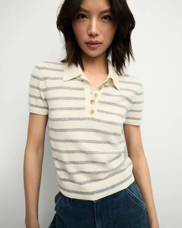 Brandt Striped Cashmere Polo sold by Veronica Beard