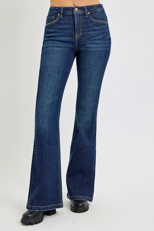 RISEN Full Size High Rise Flare Jeans with Pockets sold by Charming Charlie