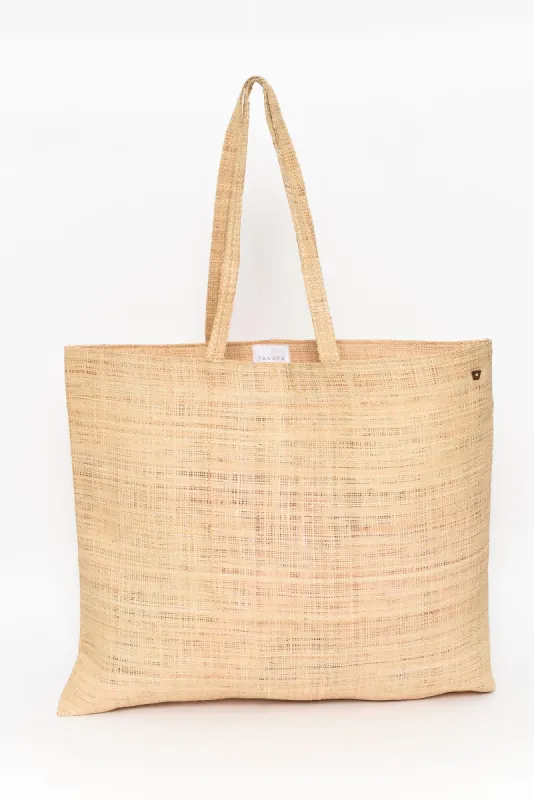 Langara Natural Raffia Tote Bag sold by Blue Bungalow