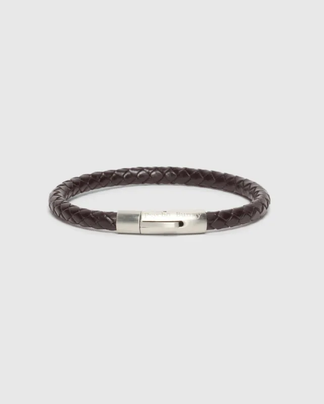 MEN'S BRAIDED LEATHER BRACELET - B6A371E200 sold by Psycho Bunny
