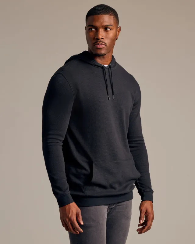 Black Tall Waffle Hoodie sold by True Classic