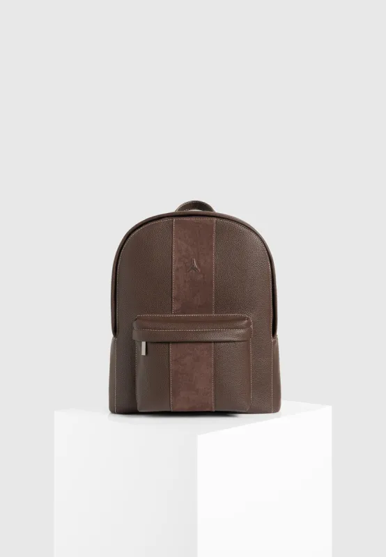 Lyon - Suede Panel Backpack - Brown sold by Maniere De Voir
