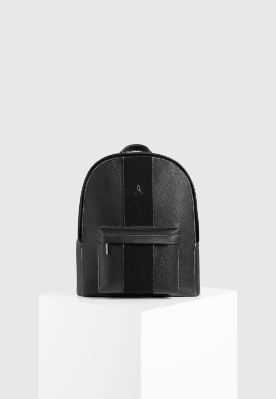 Lyon - Suede Panel Backpack - Black sold by Maniere De Voir