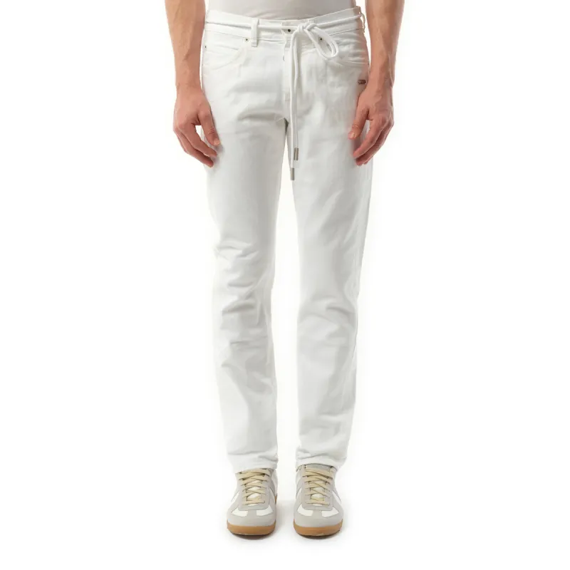 Slim Back Dart Jeans in White sold by MARAIS