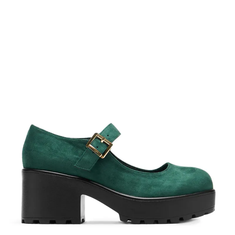 Tira Suede Mary Janes ‘ Evergreen Edition’-Green-Size 9-Clearance sold by Shoe Freaks