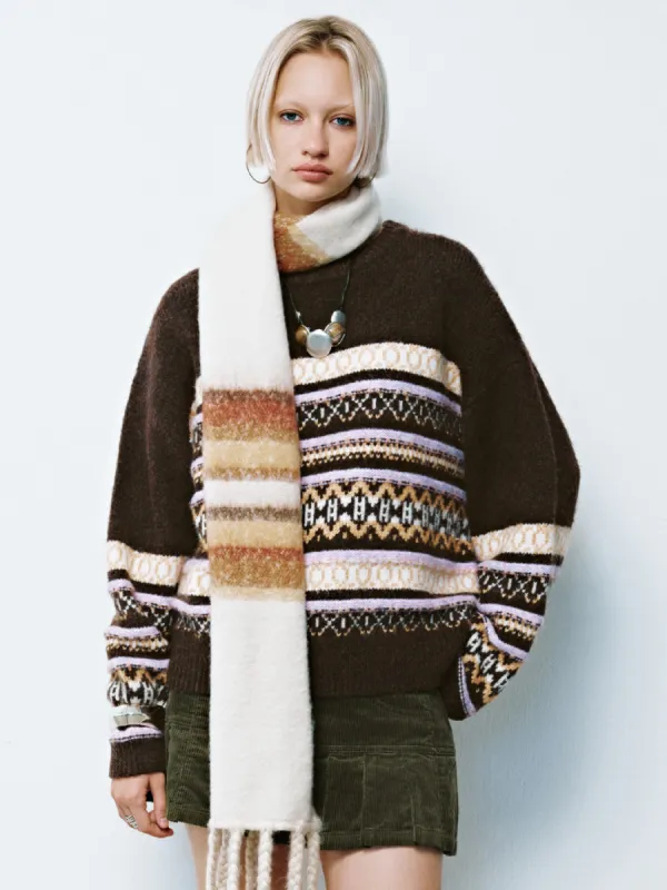 Fair Isle Crew Neck Knitted T-Shirts sold by Urban Revivo