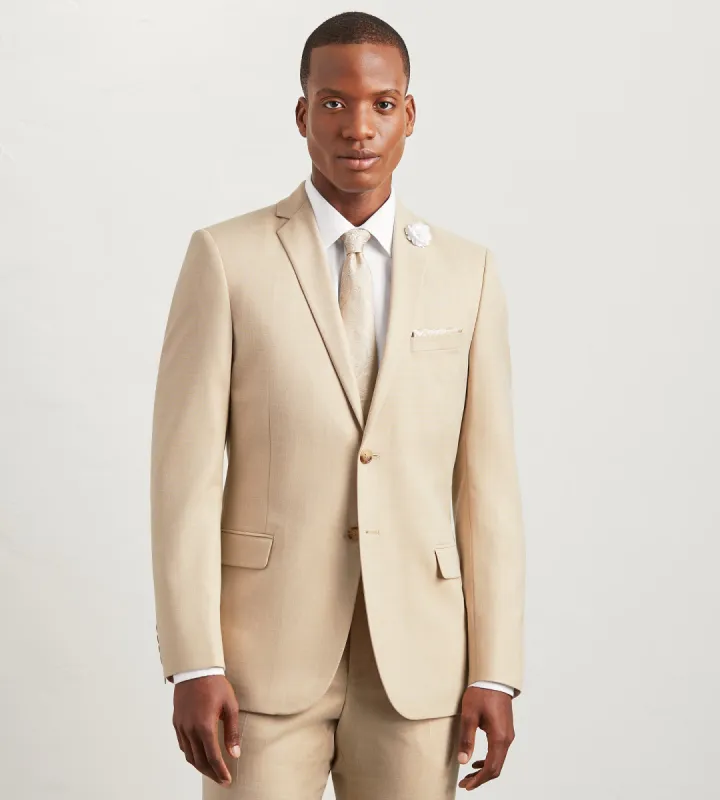 Modern Fit Wheat Solid Suit sold by Tip Top