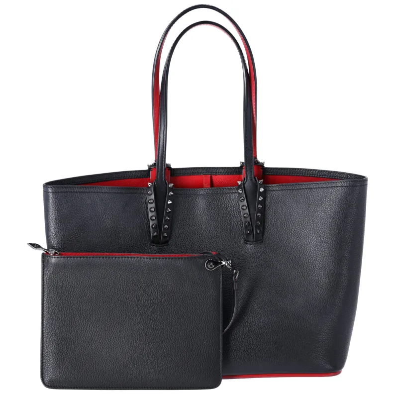 Christian Louboutin Cabata Small Tote Bag Black Leather + Pouch sold by Gaby's Bags