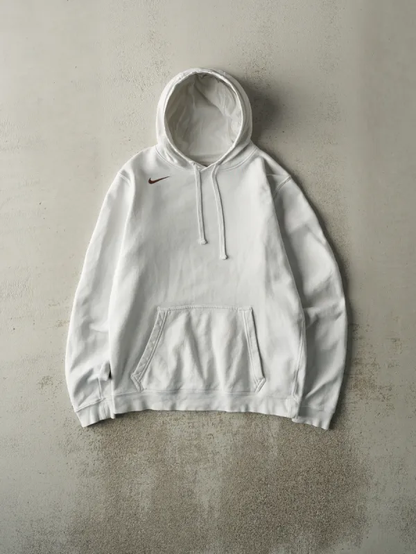 Vintage Y2K White Nike Swoosh Embroidered Hoodie (S/M) sold by Rebalance Vintage