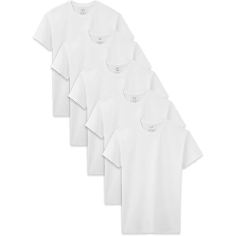 Fruit of the Loom Boys 5 Pack Crew T-Shirt, White sold by S&D