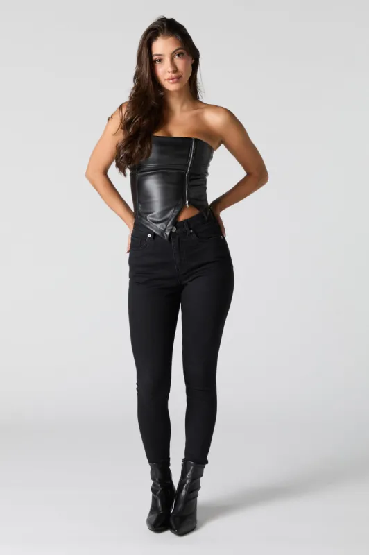 Black Wash High Rise Skinny Jean sold by Urban Planet