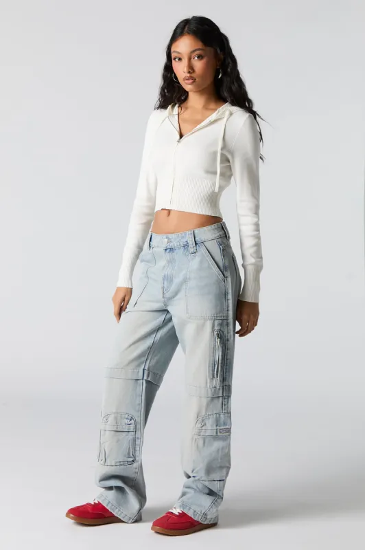 Zip Pocket Straight Leg Cargo Jean sold by Urban Planet
