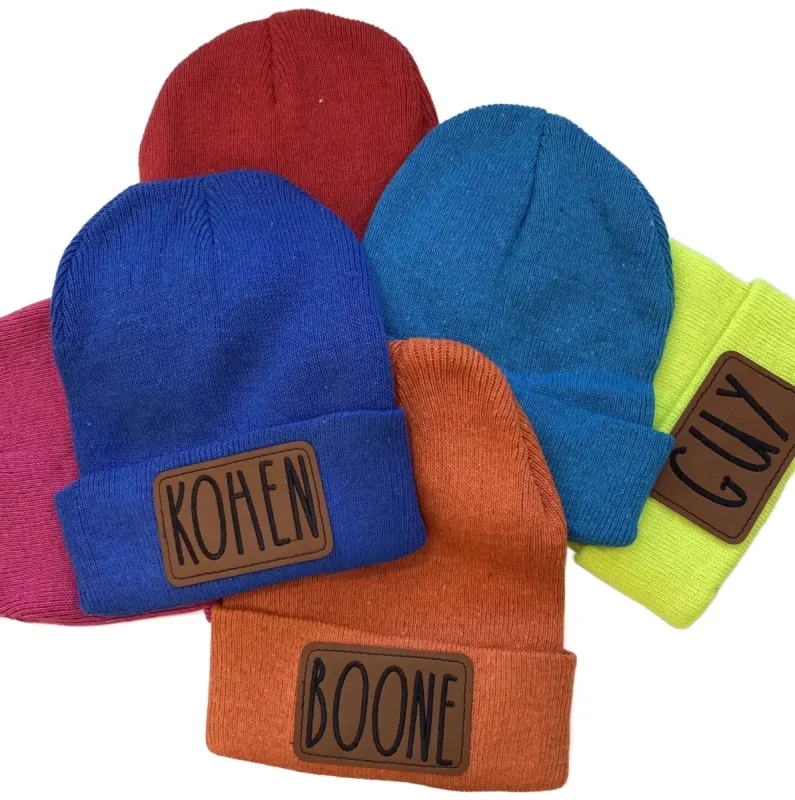 Kids Name Patch Beanie sold by Roxie’s Picks