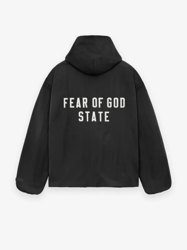 Textured Nylon Hooded Coaches Jacket sold by Essentials