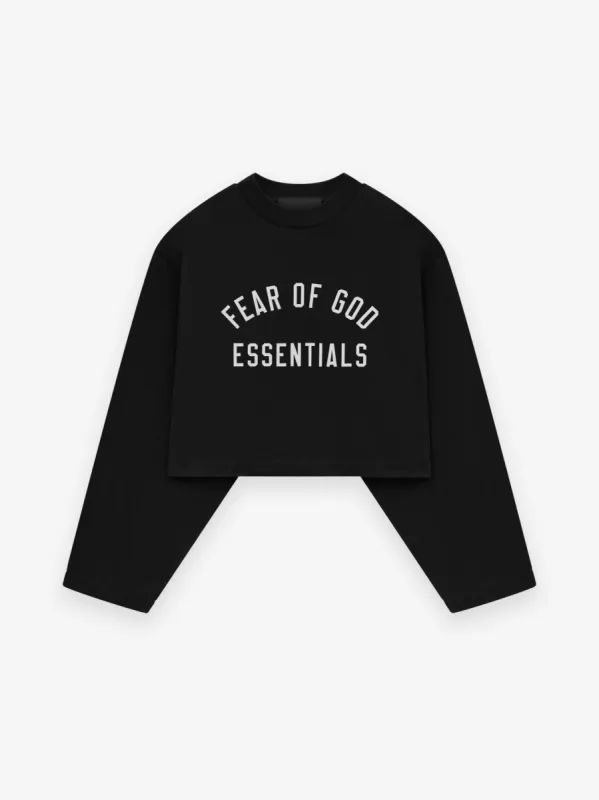 Women's Tri-Blend Cropped Longsleeve Shirt sold by Essentials