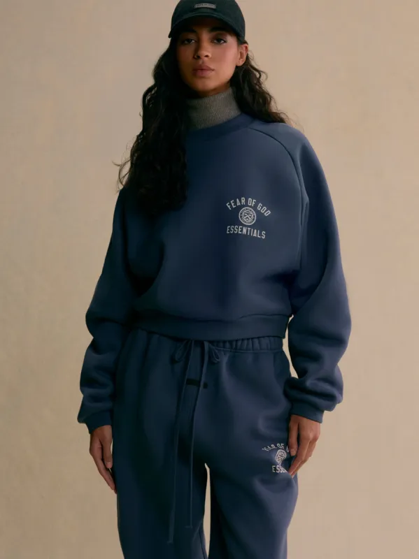 Women's Fleece Cropped Crewneck sold by Essentials