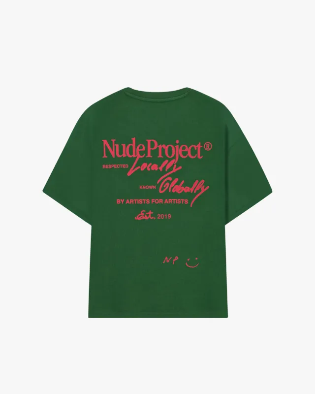 Global Soon Tee Green sold by Nude Project