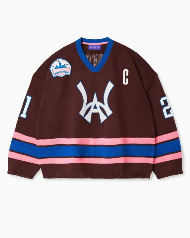 Knit Hockey Jersey - Chocolate sold by Wisdom of Age