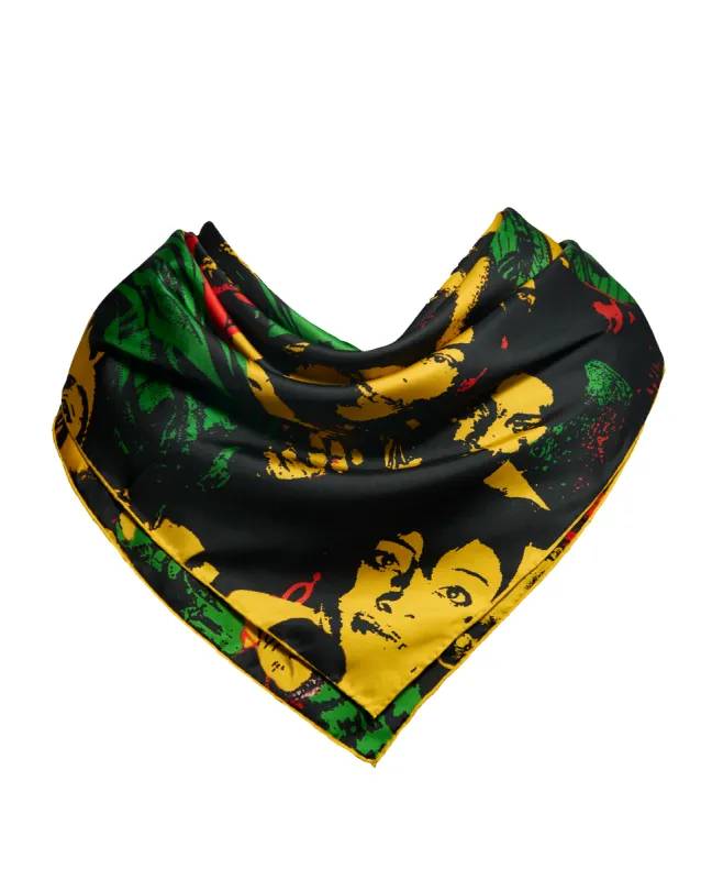 Ashluxe Fela's Culture Mosaic Scarves - Yellow Black sold by Ashluxe