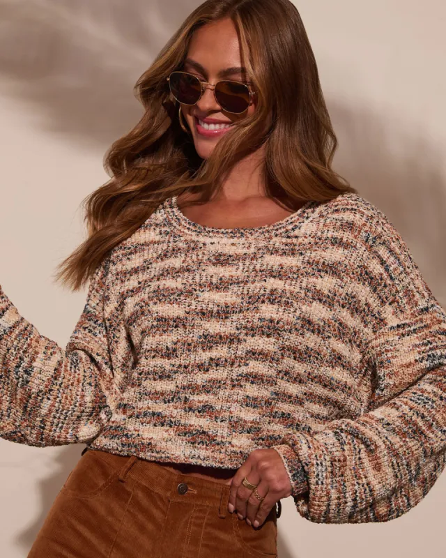 Jaden Cropped Knit Sweater sold by Vici