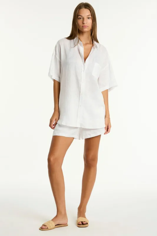 Resort Linen Aloha Shirt sold by Sea Level Australia