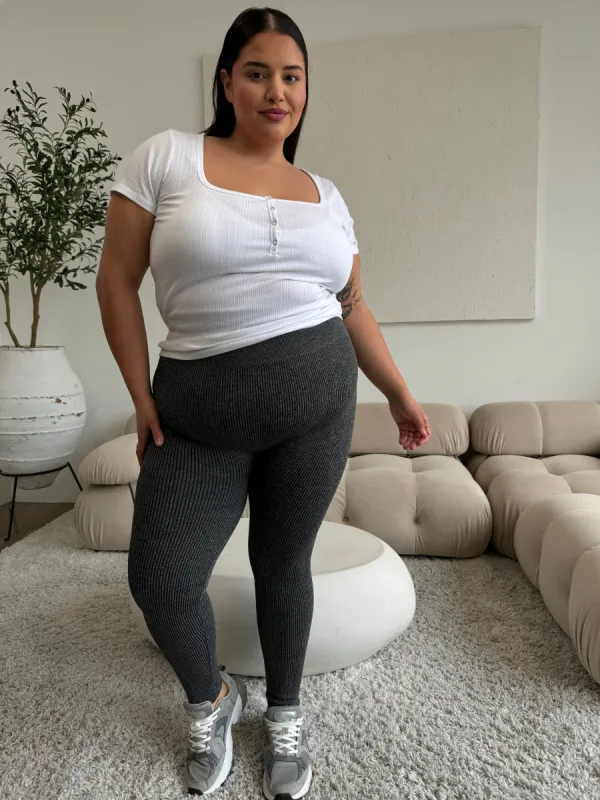 Plus Size Ribbed Leggings sold by 2020 Ave