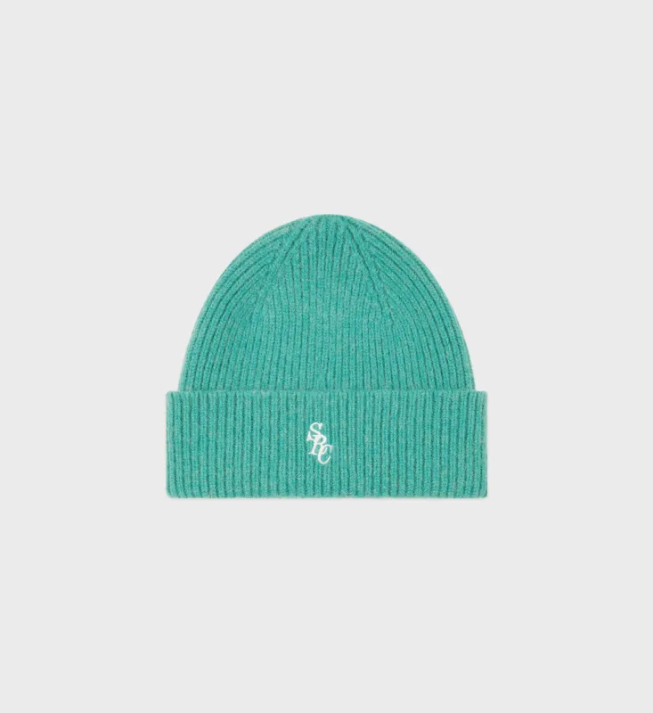 SRC Wool Beanie - Spring Green/White sold by Sporty and Rich