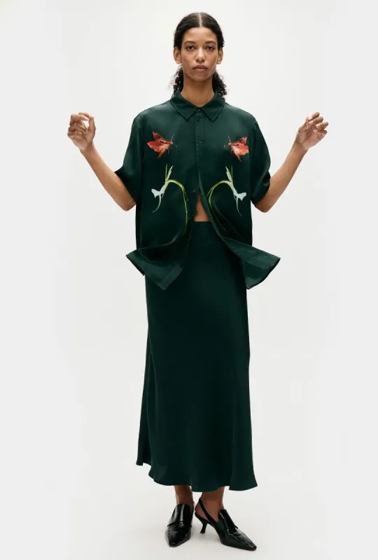 LONG BIAS CUT SKIRT SCARAB sold by Silk Laundry