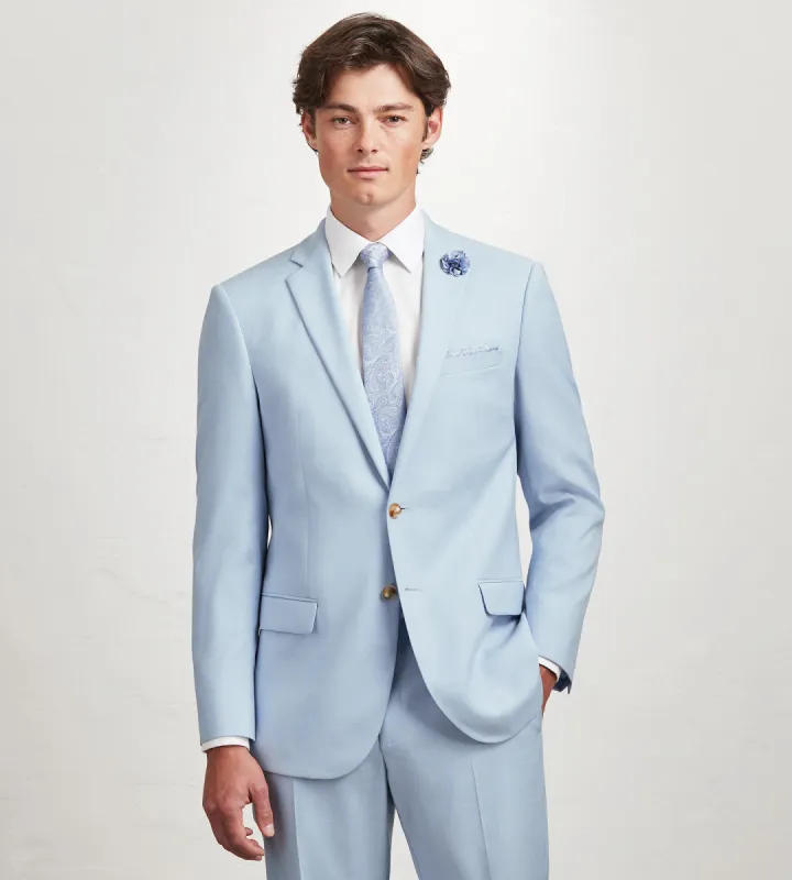 Modern Fit Light Blue Solid Suit sold by Tip Top