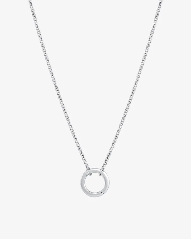 Long Rolo Chain w/ Large Charm Holder sold by V Coterie