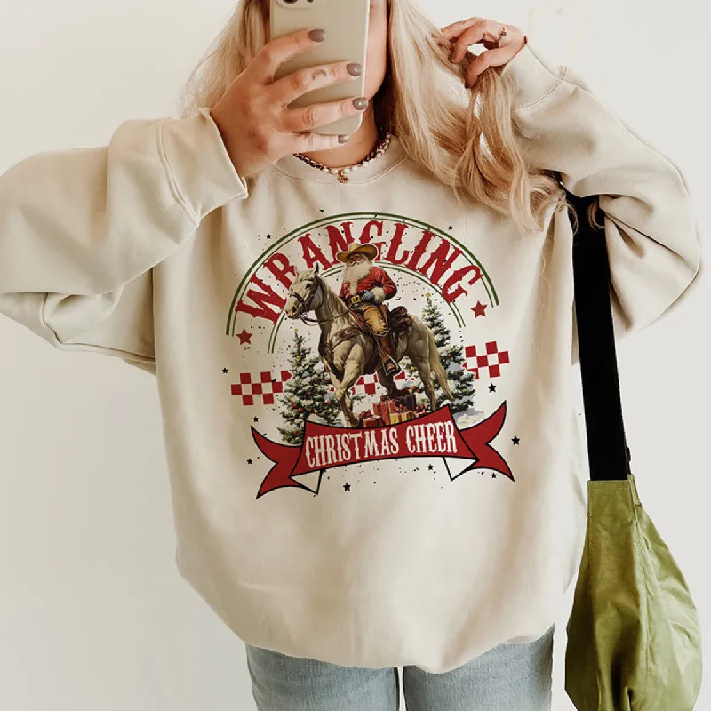 Wrangling Christmas Cheer Crewneck Sweatshirt sold by Alley and Rae