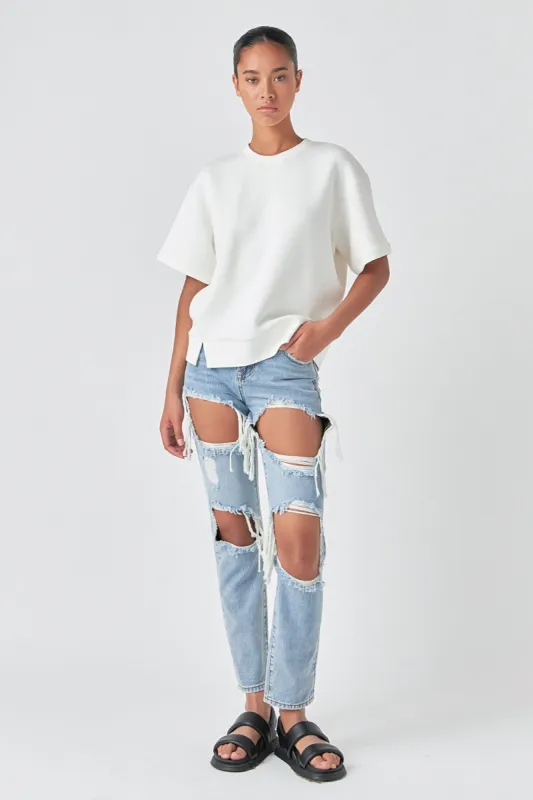 Distressed Denim sold by Endless Rose