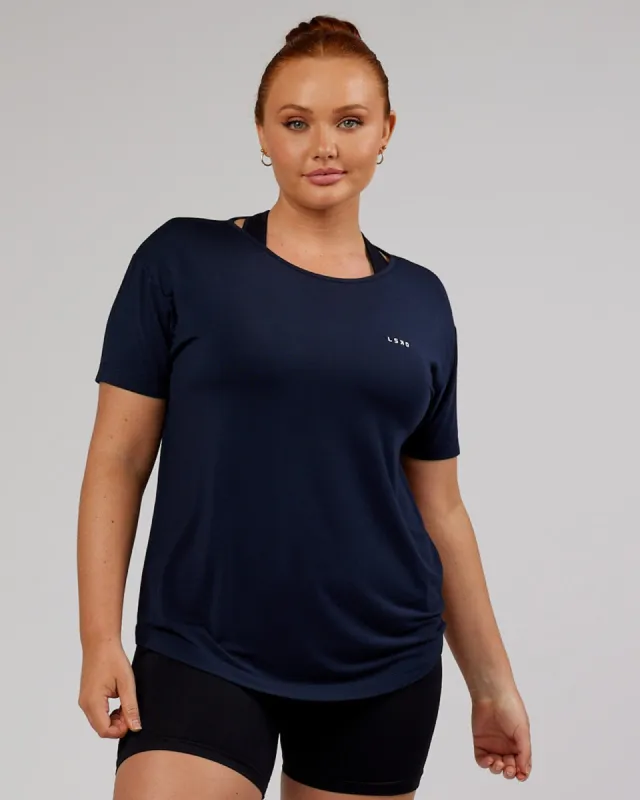 Air Slouch Tee - Navy sold by LSKD