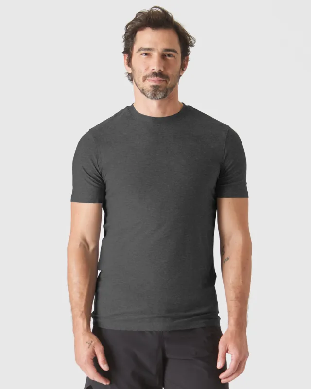 Charcoal Heather Gray Tall Active Crew Neck 2.0 sold by True Classic