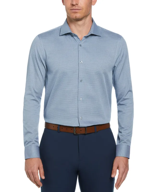 Slim Fit Button-Down Double Edge Dobby Dress Shirt sold by Perry Ellis