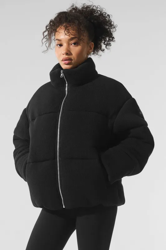 Stage Sweater Puffer - Black sold by Alo Yoga