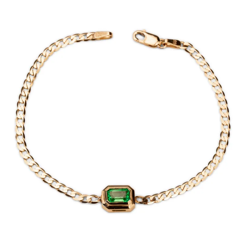 14k Mini Emerald Neptune Bracelet sold by RG