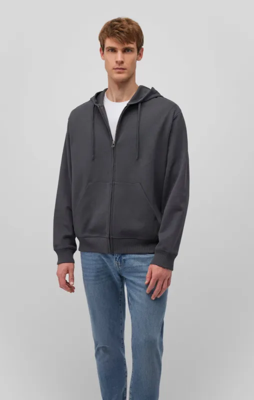 FULL ZIP HOODIE IN PIRATE BLACK sold by Mavi
