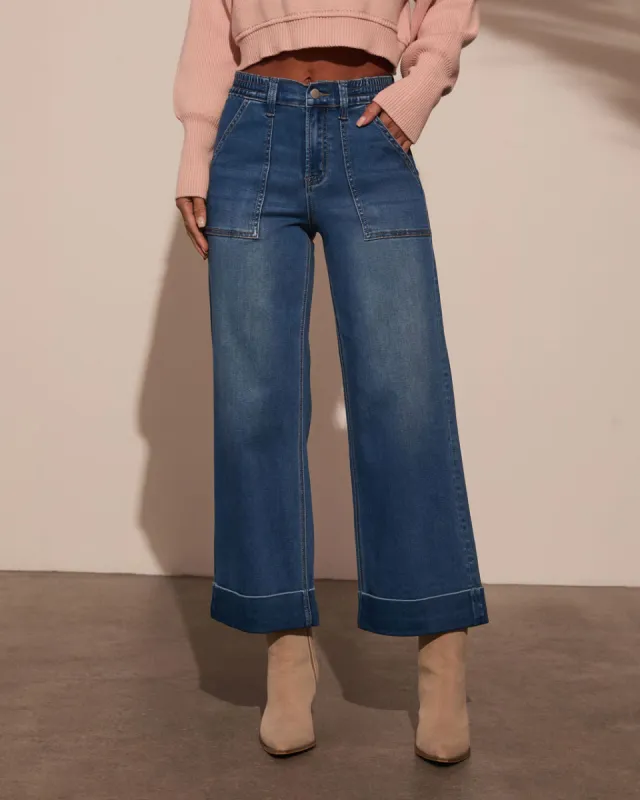 Decklan High Rise Wide Leg Jeans sold by Vici