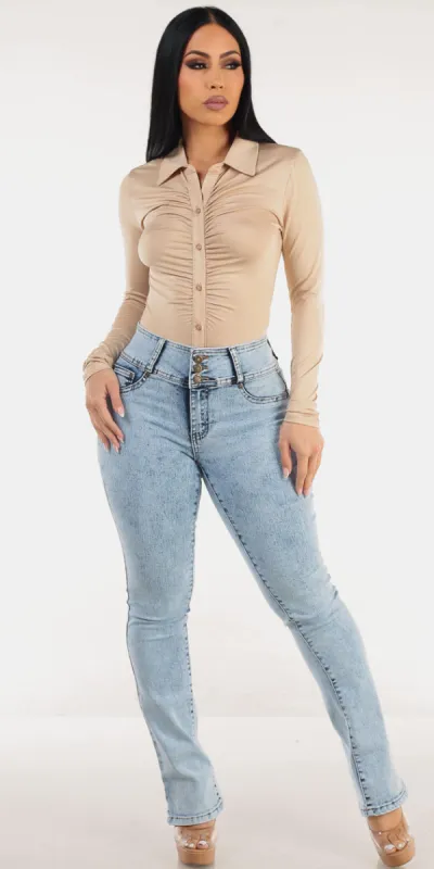 Ruched Butt Lift Bootcut Combo sold by Moda