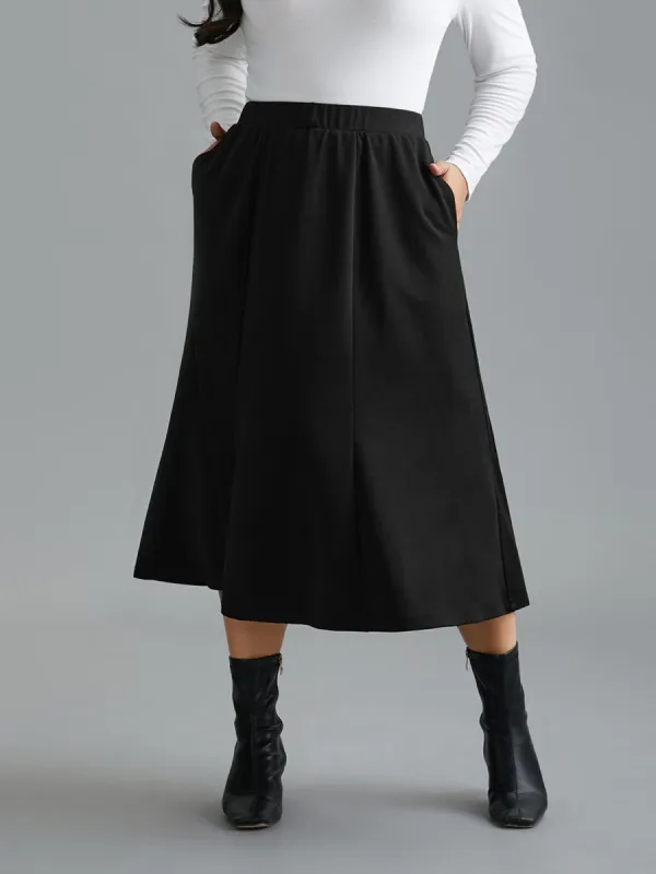 Elastic Waist Fishtail Maxi Skirt sold by Bloomchic