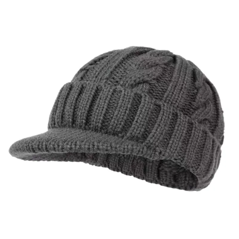 Men's Retro Twisted Short Brim Knitted Hat 59628380TO sold by Manly