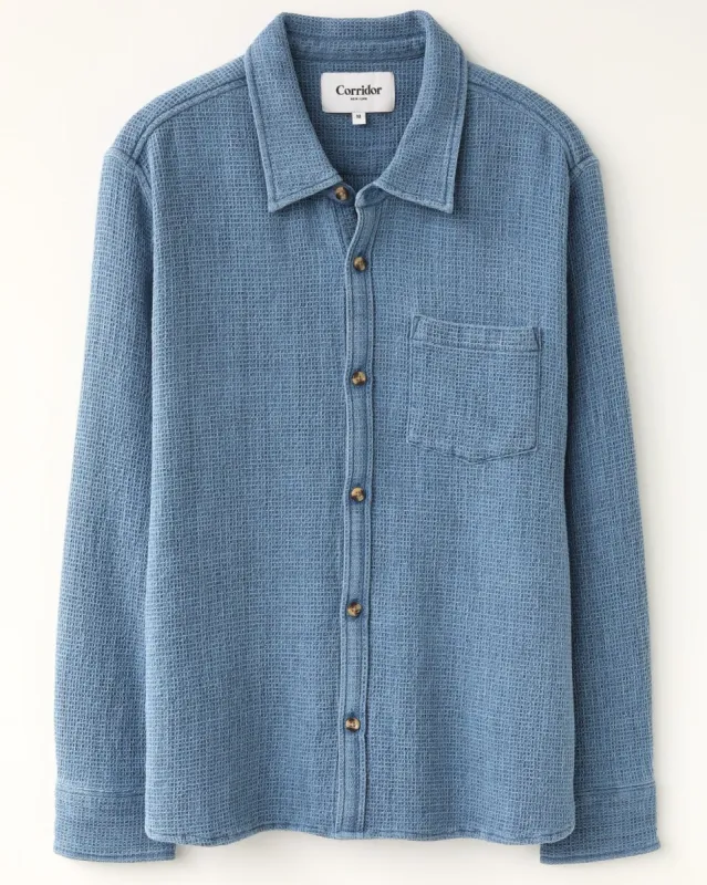 Waffle LS - Washed Indigo sold by Corridor