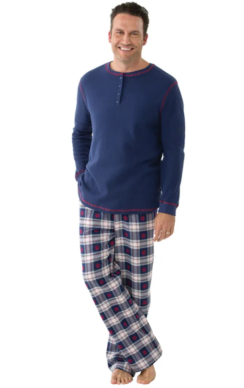 Snowfall Plaid Men's Pajamas - Pet & Owner sold by Pajamagram